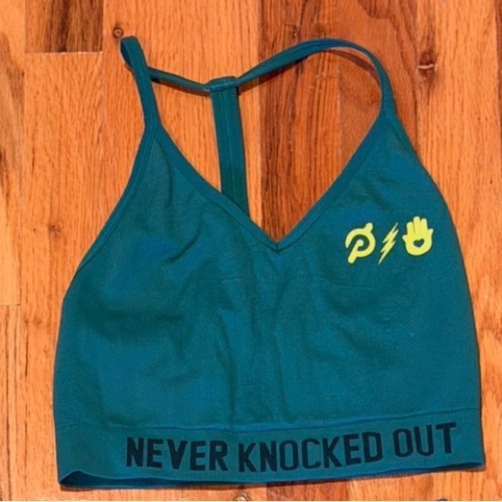 Spiritual Gangster Peloton Kendall Toole Top Bra Teal